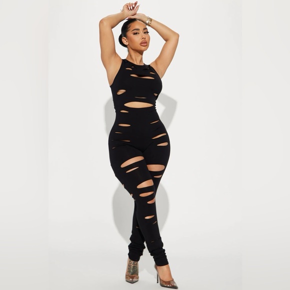Fashion Nova Pants - NWT! FASHION NOVA "Always Party" Cut-Out Jumpsuit One-Piece Pantsuit Catsuit